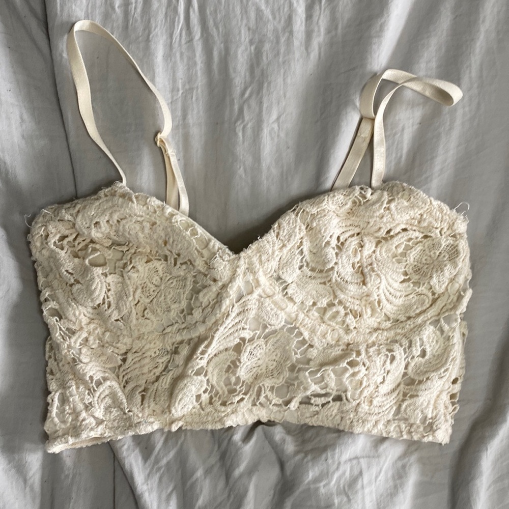 Cropped lace top
